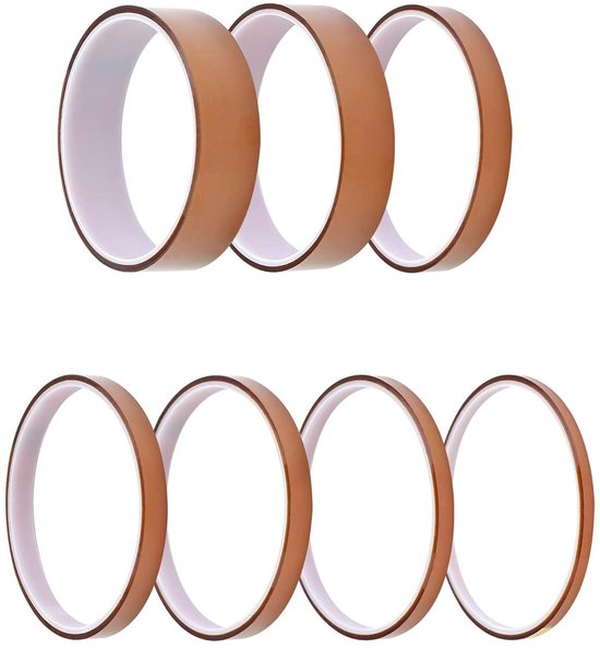 Warmte-isolerende plakband op hoge temperatuur, plakband 33 m lengte, enkelzijdige tape Kapton Polyimide 0,05 mm dikte (Size : 50mm*33m