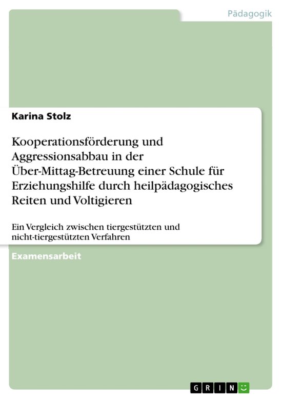 Kooperationsf�Rderung Und Aggressionsabbau in Der �Ber-M ... - cover