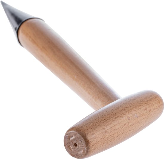 KADAX Plantenhulp van metaal, plantensteker met comfortabele handgreep van hout, bloembollenplant, uienplant, plantenschep, pikeerstok (L: 39 cm, T-handvat, zwart) van Merkloos	 — afbeelding 5