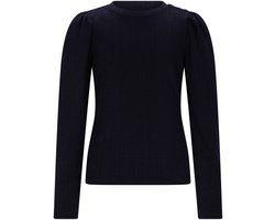 NoNo winter jersey t-shirt meisjes - navy blauw - Kiva - gebreid
