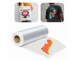Creatorally Transferpapier voor textiel - DTF Transferfolie Rol - Eenzijdig Glanzend Voorgestreken - PET Hitteoverdrachtpapier - 33cm x 100m - Transferpapier – T-shirt Transferpapier – T-shirt Transfer Paper