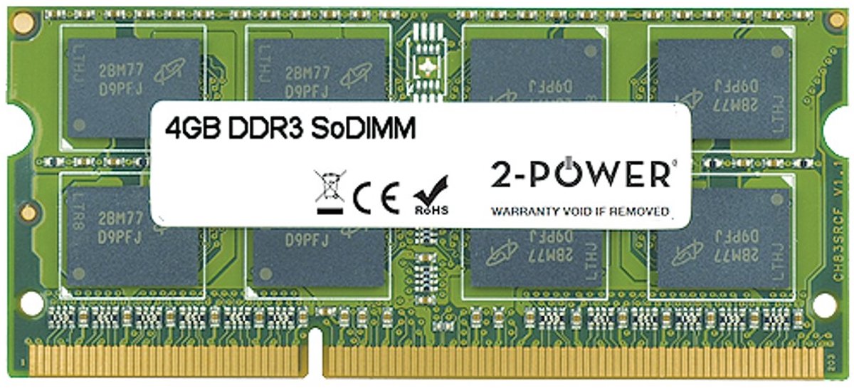 2-Power 4GB DDR3 1066MHz SODIMM 4GB DDR3 1066MHz geheugenmodule