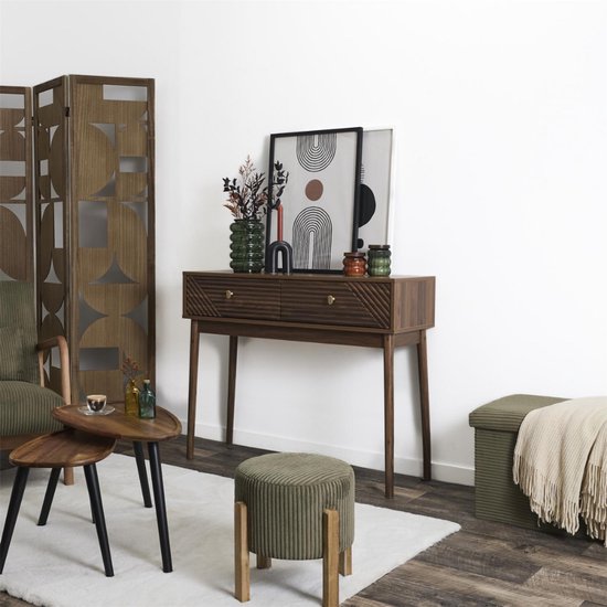 Console 2 laden van hout en natuurlijk rotan | Leen Bakker