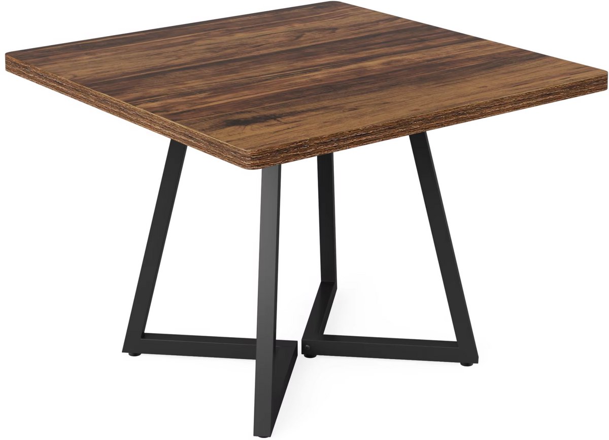 Happiq Eettafel Livanti - Voor 4 personen - Vierkant - Keukentafel 80cm - Voor eetkamer - Bruin