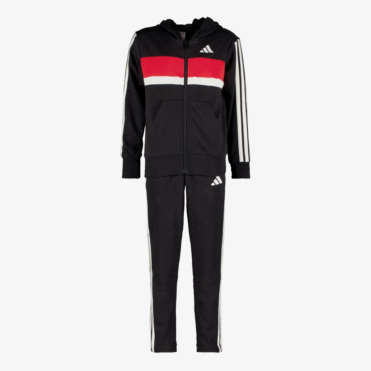 Adidas J 3S TIB FT TS kinder trainingspak Zwart
