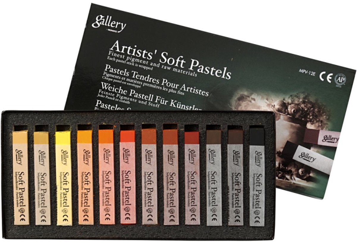 Creativ Company Gallery soft pastel set bruin harmonie, 12st. afbeelding
