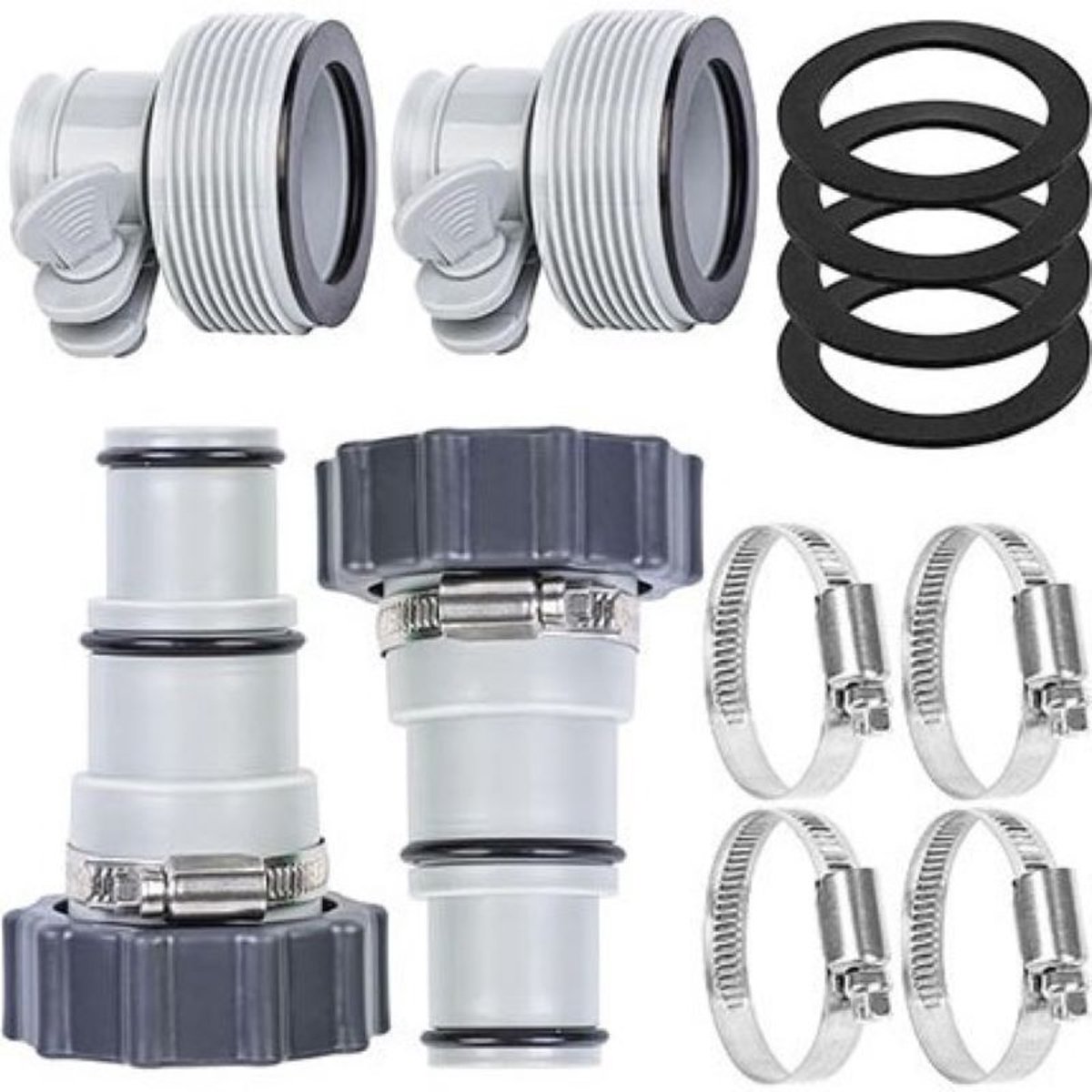 Adapterkit – Zwembadslangadapter – Zwembadadapter – Intex zwembadslangadapter – Pompslangadapter – Zwembadslangconnector – geschikt Voor INTEX filterpompinterface 1,25″ naar 1,5″ slangconversie Adapterkit – Zwembadslangadapter – Zwembadadapter – Intex zwembadslangadapter – Pompslangadapter – Zwembadslangconnector – geschikt Voor INTEX filterpompinterface 1,25″ naar 1,5″ slangconversie