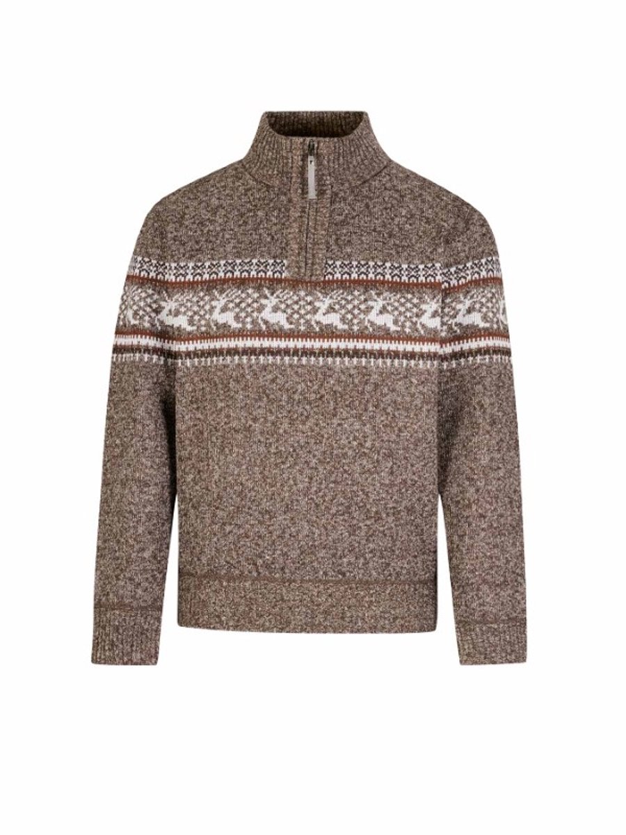 BJØRNSON Holger Scandinavisch Gebreide Pullover Heren - Teddy - Maat 4XL - Bruin