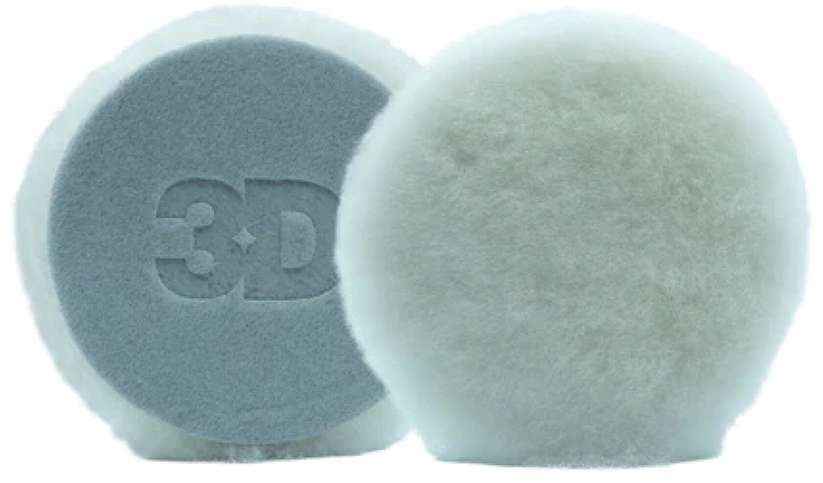 3D White Premium Lamb Wool pad 3 Inch 76mm