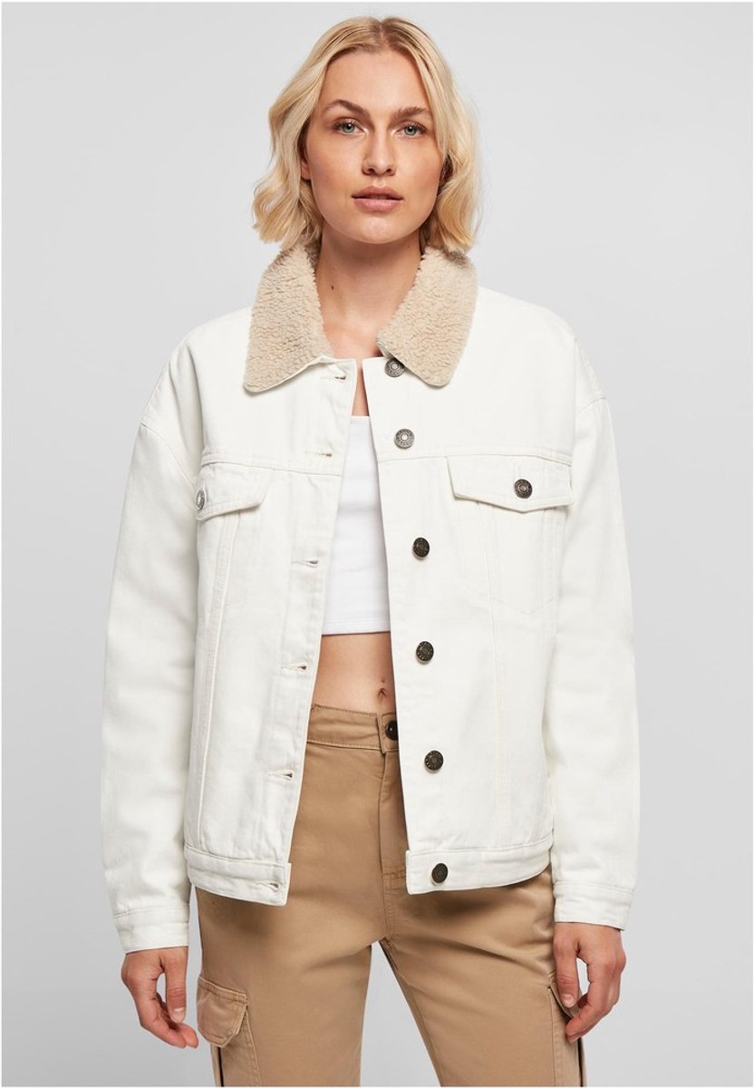 Urban Classics Oversized Sherpa Jacket 4XL Gebroken Creme