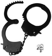 Nooitmeersaai - BDSM politiehandboeien - Metaal - Zwart - Incl. 2 sleutels