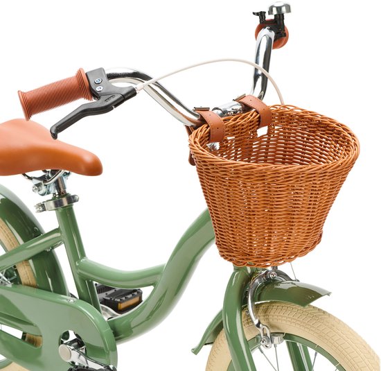 Generation Blanco 14 inch Olijfgroen - Kinderfiets met mandje — afbeelding 4