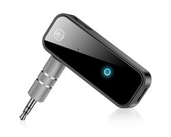 Bluetooth 5.0 AUX Ontvanger & Zender – Draadloze Adapter voor Auto, Stereo & Koptelefoon – Handsfree Bellen, Plug & Play, Compact 2-in-1 Design