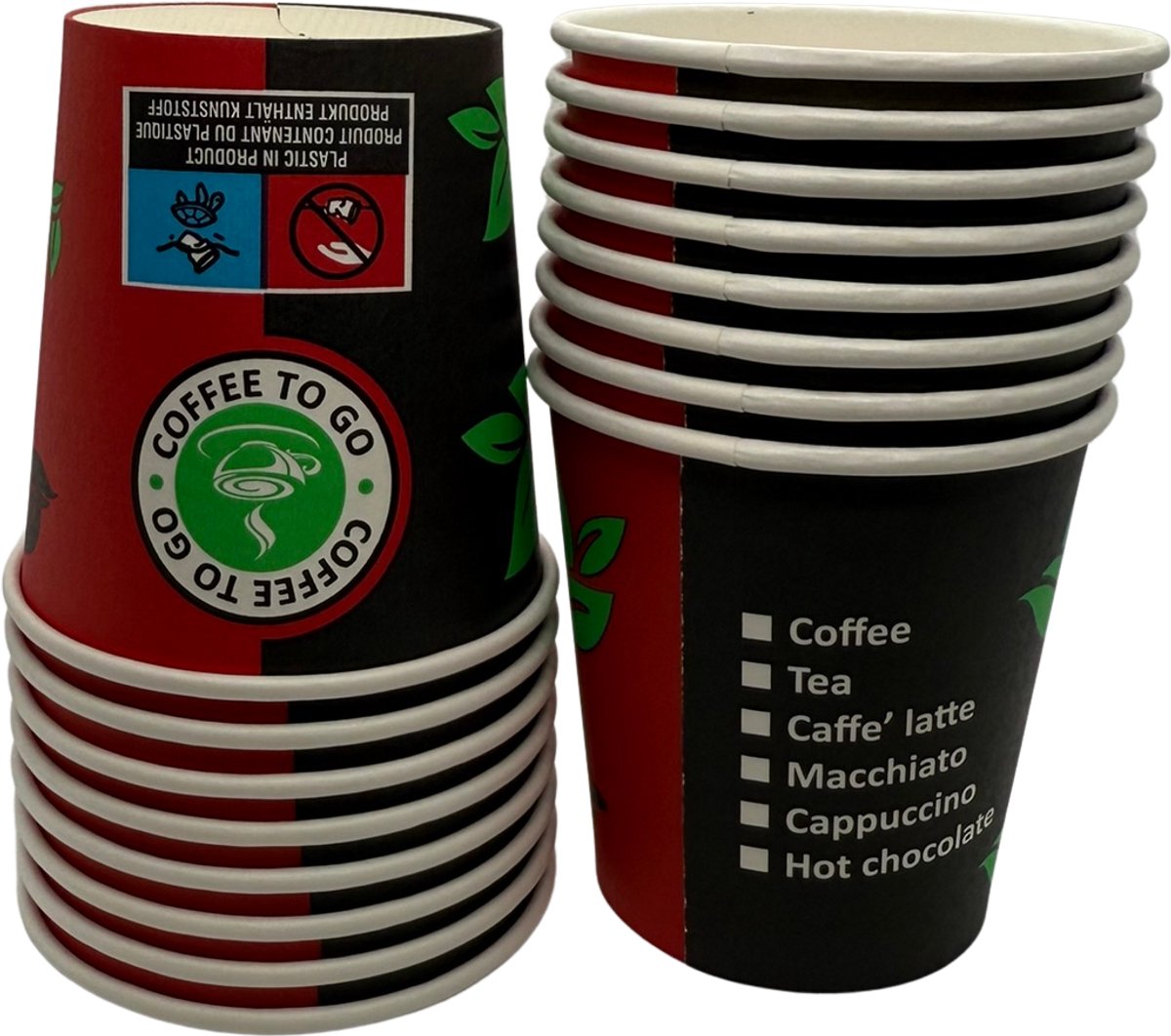 Papieren Espressobekers – 4 oz (120 ml) – Coffee To Go – 20 x 50 stuks – 1000 stuks per doos – voor Horeca & To-Go
