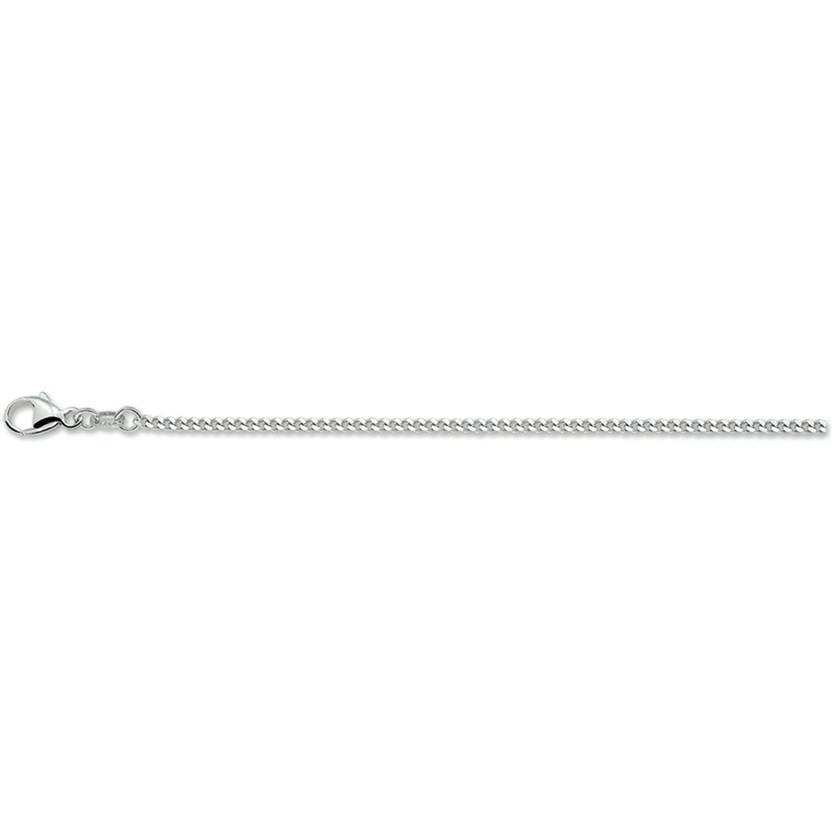 Zilver Gerhodineerde Collier gourmet 1 1306151 45 cm