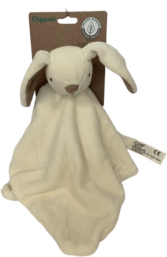 Cute since 1999 - Biologisch Knuffeldoekje - Konijn & kikker - Doudou - 2 stuks - 35 x 35 cm van Merkloos — afbeelding 5