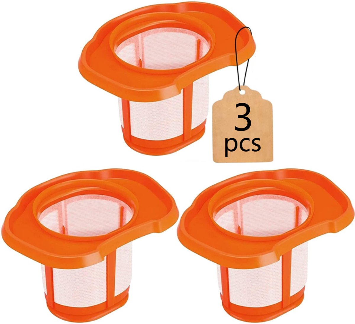3 Pack Hepa Filter - Vervangend Filter Geschikt voor HHVKF10 - Geschikt voor Black & Decker Handheld Vacuüm - Geschikt voor Modellen BHHV520BT BHHV520BFP BHHV320B BHHV320J BHHV520BF BHHV520JF