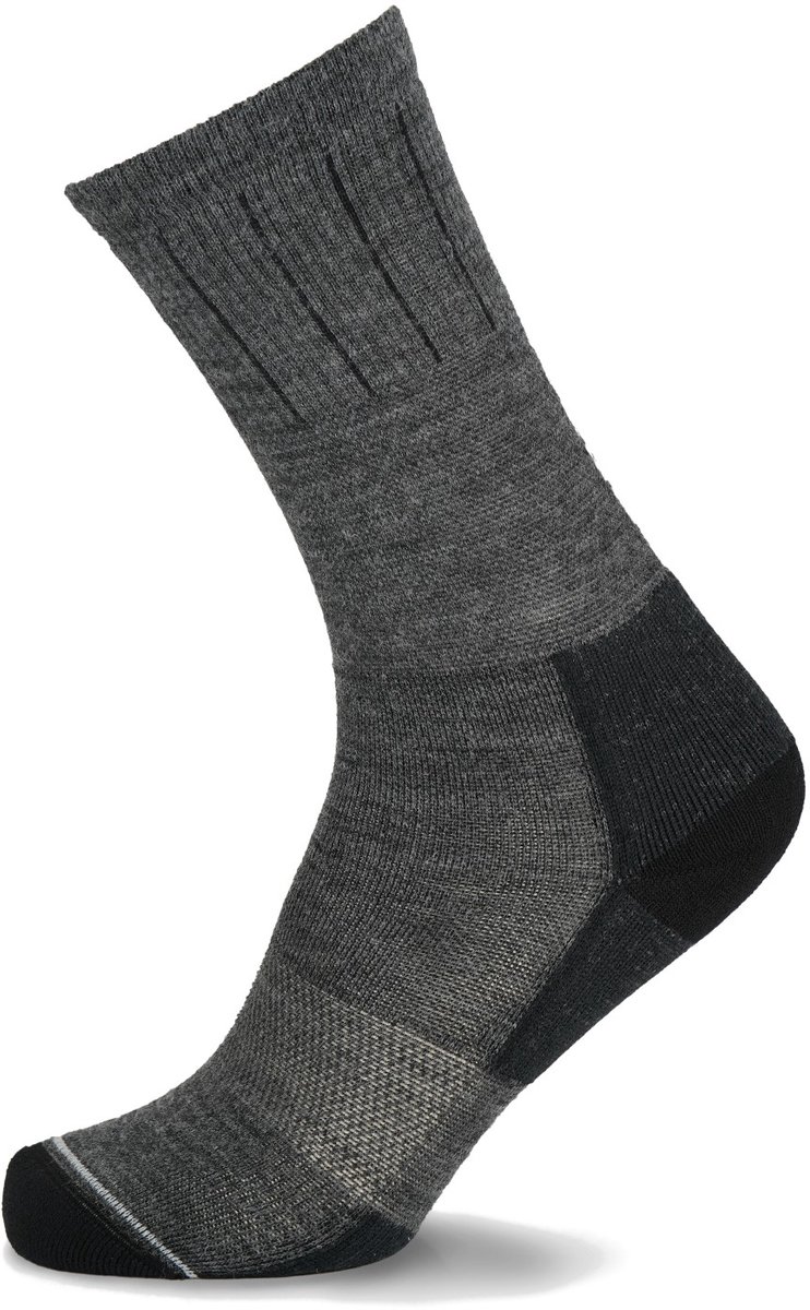 LORPEN Pro Trek Merino Lightweight Mid Crew wandelsokken Donkergrijs 43-46