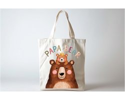 Tote Bag Papa Bear - BestDad - Cute - Gift - NumberOneDad - SuperDad - WorldsBestDad - BestePapa - NummerEenPapa - SuperPapa - TrotsOpPapa