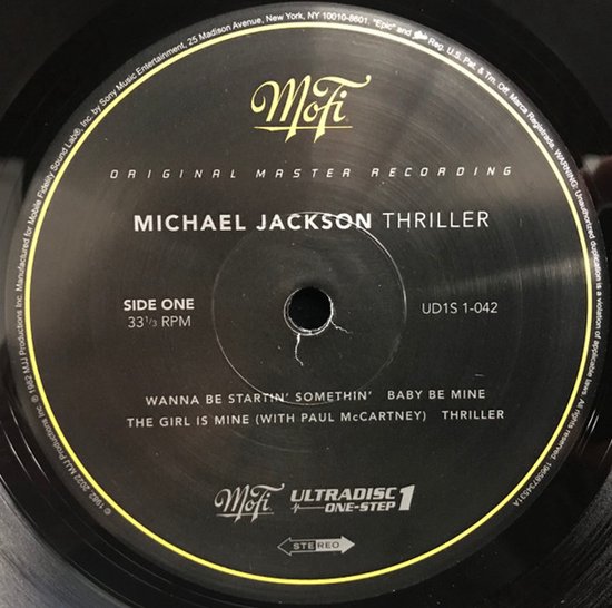 Michael Jackson - Thriller - UltraDisc One-Step HQ LP - 180 gram