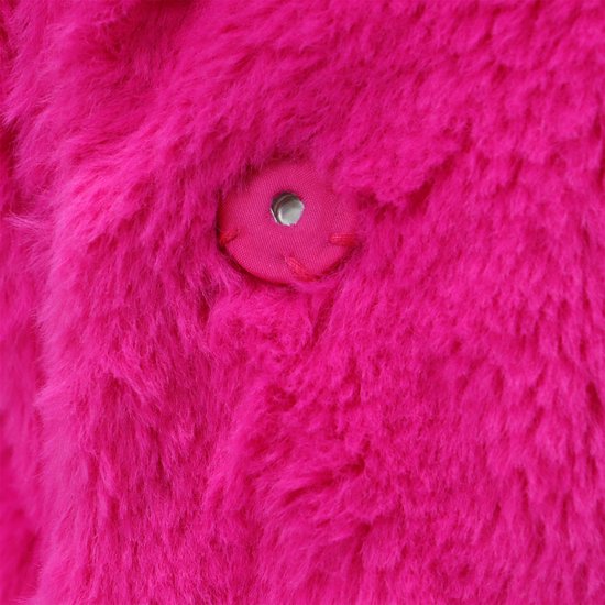 Manteau en fausse fourrure rose Joya Kids pour Adultes | Manteau de Bont pour femme | Mauvais manteau de fourrure de proxénète | Chaud et doublé | Avec Boutons-pressoirs et poches | Déguisements | Costume d'Halloween et de Carnaval | Taille L