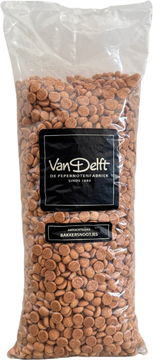 Van Delft - Naturel Kruidnoten - 3000gr - Pepernoten - 3kg - Bulk kruidnoten - Bakkers Kruidnootjes - Intocht Sinterklaas