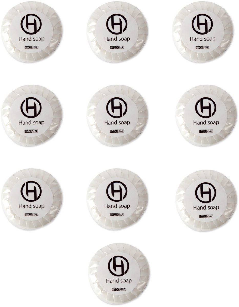 Hygostar - Handzeep - Mini Reisverpakking - 10 Stuks - Voor Hotel, Wellness & Vakantie
