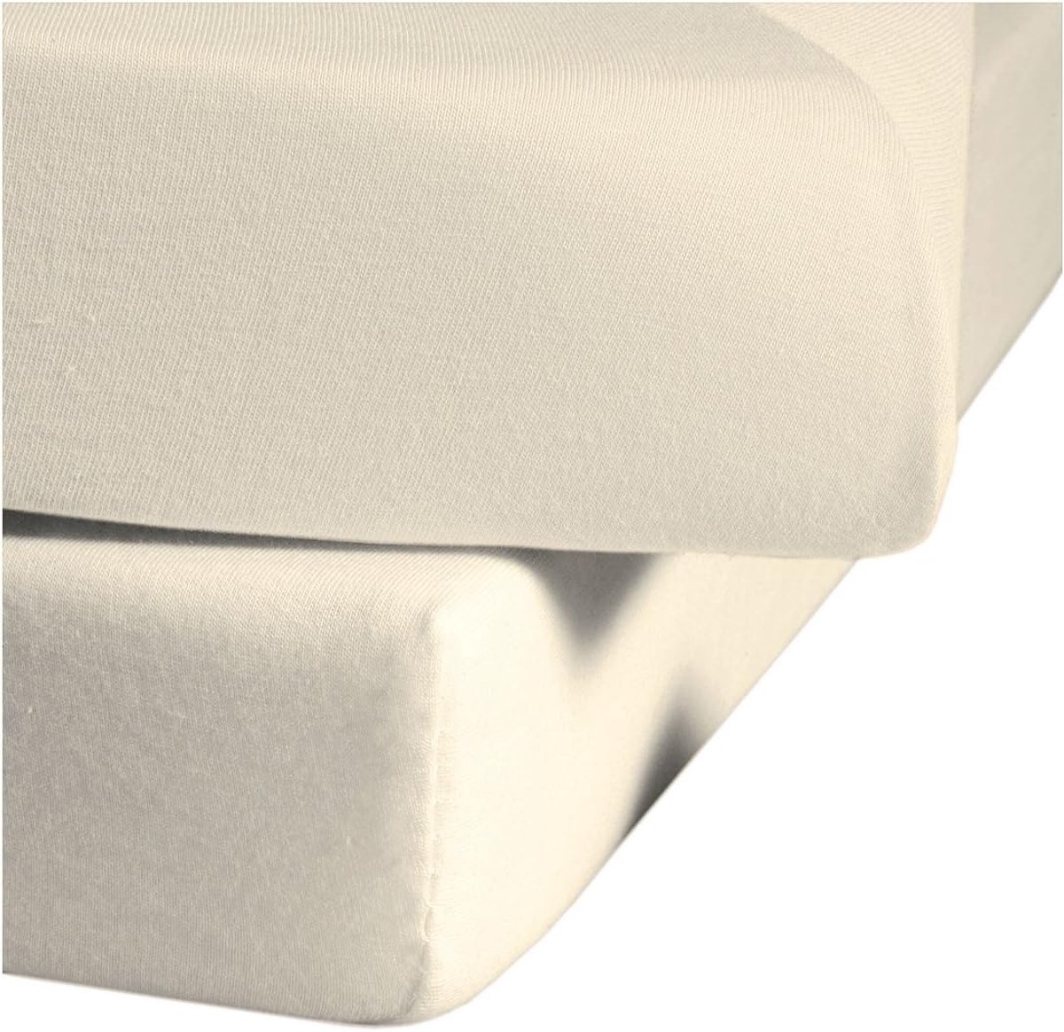 Fleuresse jersey hoeslaken | gemaakt van 100% katoen | Made in Germany | wasbaar op 60 graden | geschikt voor matrassen tot 19 cm hoog | champagne, foto 2
