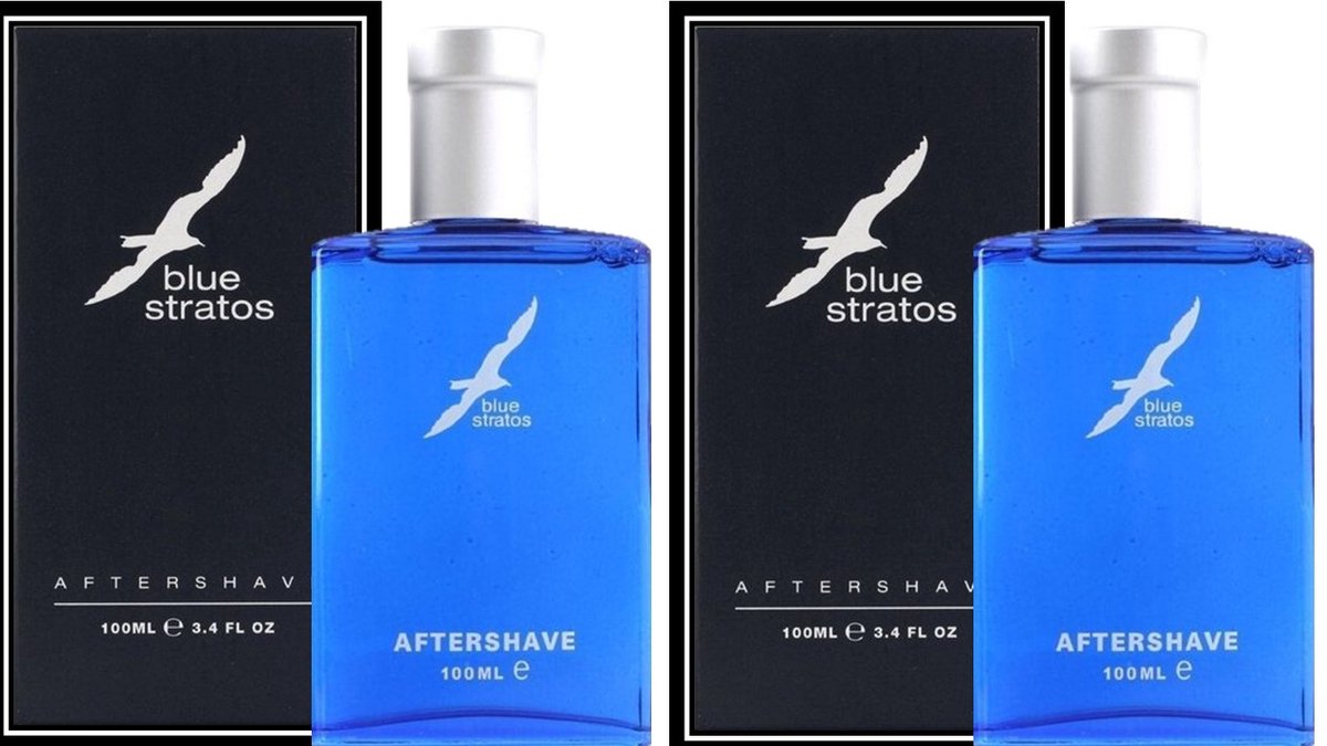 Blue Stratos Aftershave lotion - Voordeelverpakking 2 x 100 ml