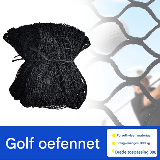 Golfoefennet - Chipping net - Golfaccessoires - Golf - 3x3m - Voor Indoor & Outdoor Training - Zwart van Merkloos — afbeelding 5