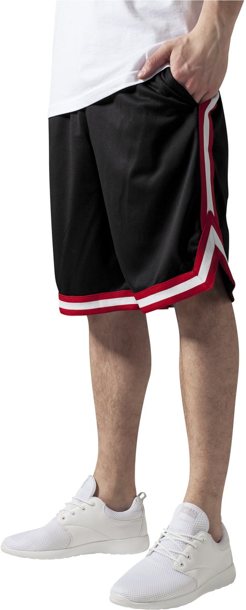Urban Classics Stripes Mesh Heren Shorts – L Zwart