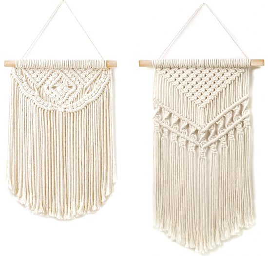 Tenture murale en macramé
