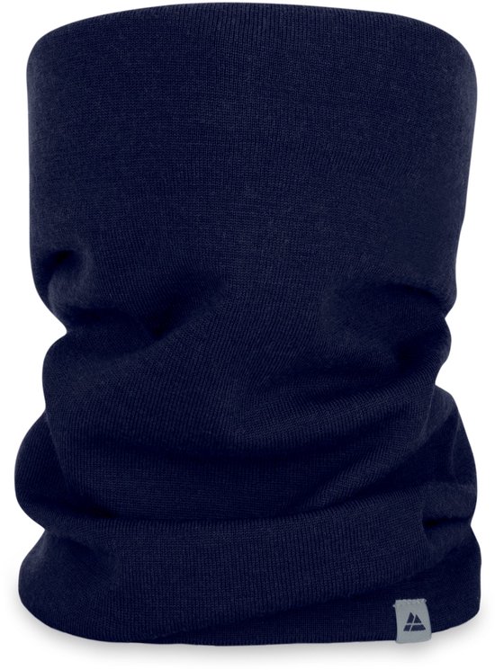 DANISH ENDURANCE 100% Merinowol Nekwarmer - Lichtgewicht Colsjaal - Multifunctionele Bandana - Unisex - Donker Marineblauw