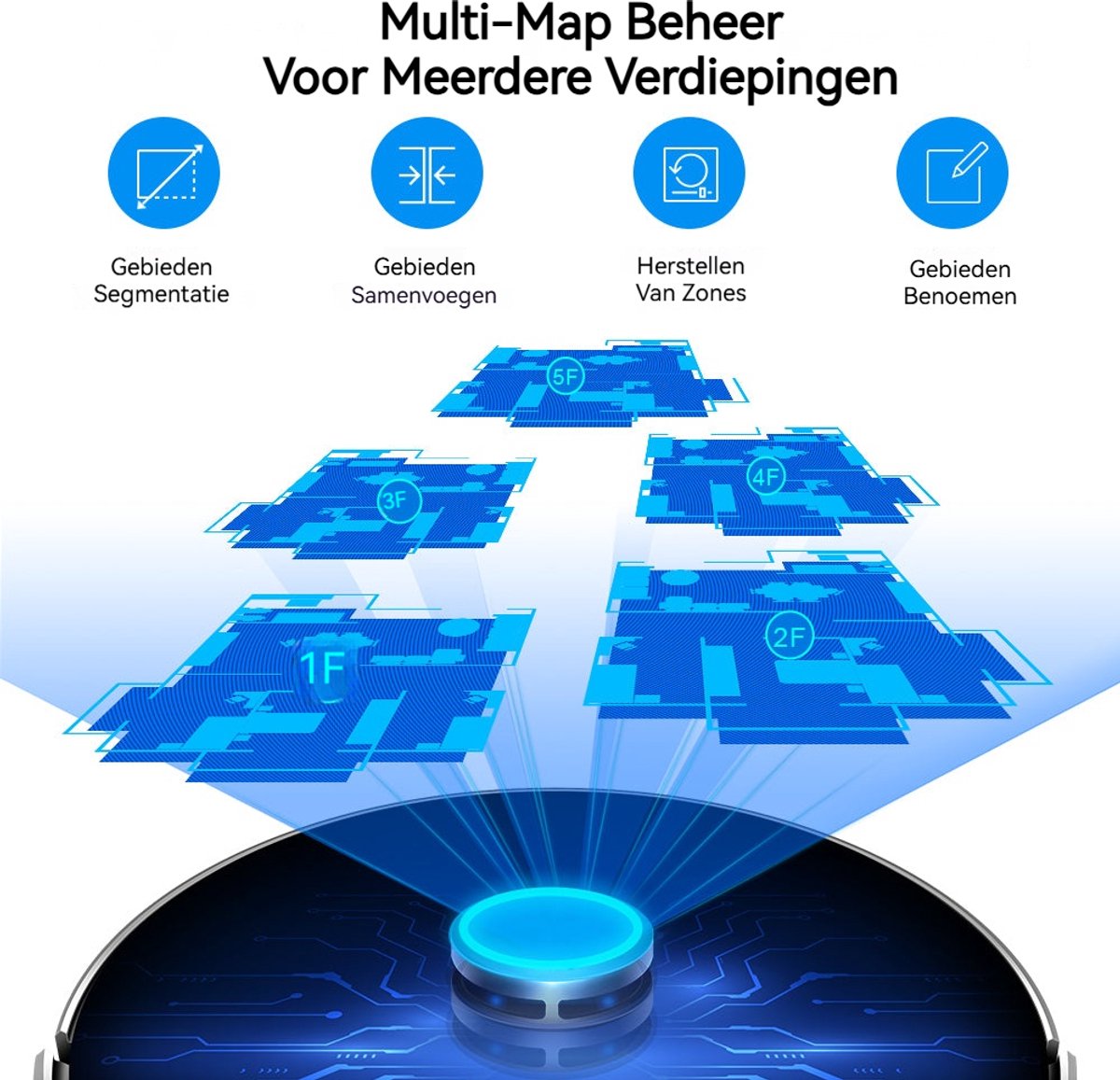 Afbeelding 3 van LIECTROUX X6 – Robotstofzuiger met Dweilfunctie – 6500Pa Sterke Zuigkracht – LDS LiDAR Navigatie & Uitgebreide Mapping – 2-in-1 Stof- en Waterreservoir – Virtuele Muren – Geschikt voor Tapijt & Dierenharen – App & Spraakbesturing