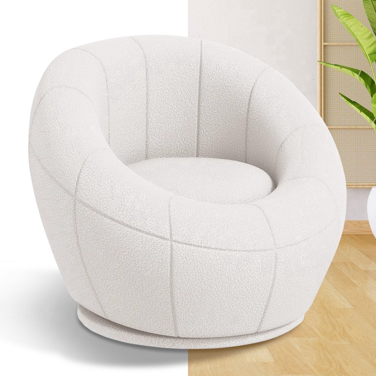 Fauteuil - Relaxzetel - Relaxstoel - Relaxfauteuil - Stoel - Met armleuning - Voor één Persoon - Wit