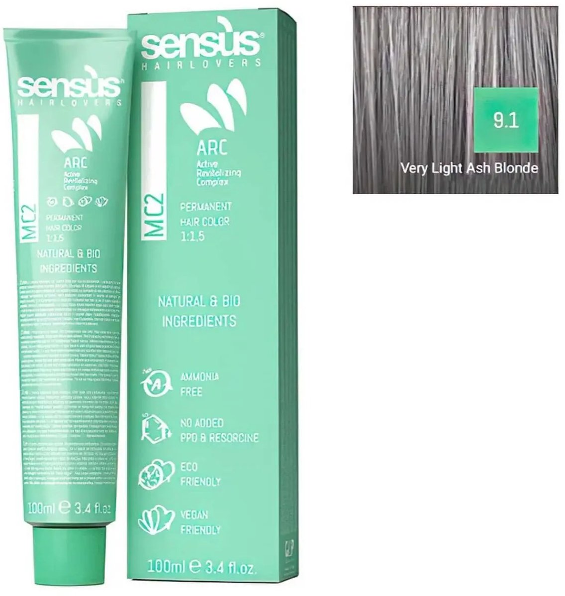 Sensus MC2 9.1 Zeer licht asblond 100ml
