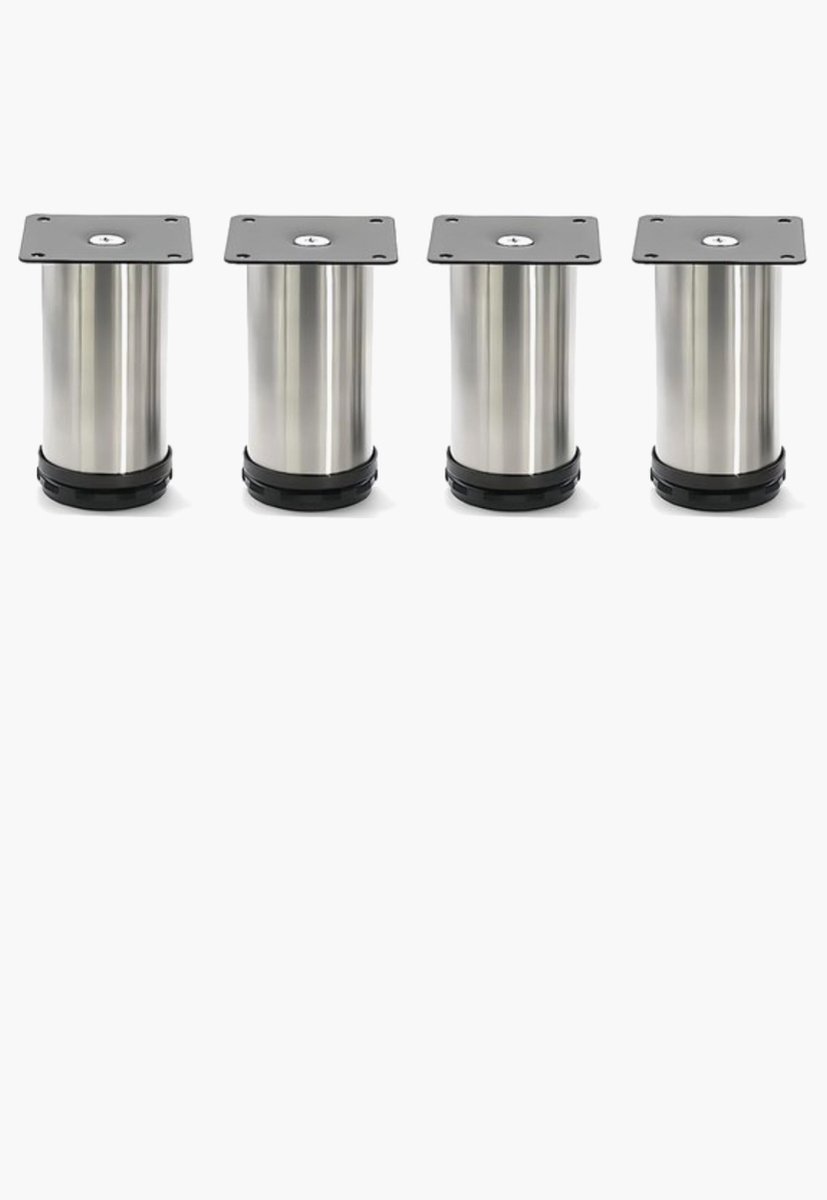 Set van 4 Verstelbare Meubelpootjes – 10 cm – Voor Kast, Bank of Tafel