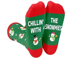 SilverAndCoco - Rebelse Kerstsokken / Gekke Foute Vrolijke Happy Kerst Sokken Kerstman / Leuke Grappige Dikke Warme Huissokken Kerstmis Dames Heren Kerstcadeau pakket / Wintersokken Kleding Socks Mannen Vrouwen / Sinterklaas Schoen Cadeautje