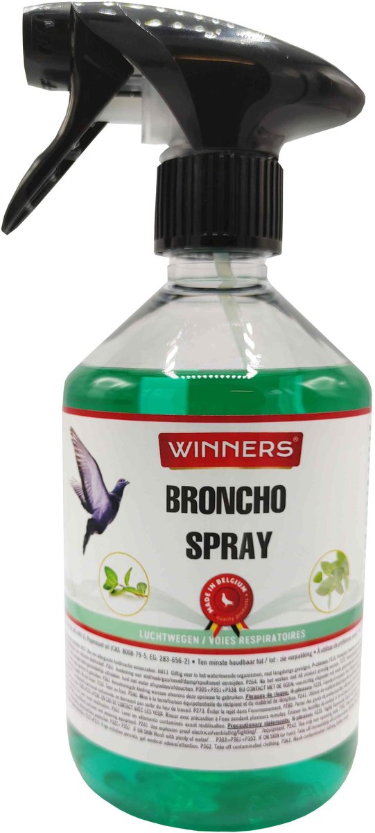 Belgian Winners Broncho-Spray 500ml - voor postduiven - zorgt voor gezonde lucht in het duivenhok