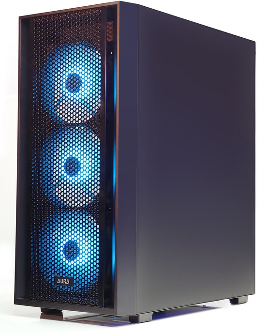 Intel Gaming PC - Game Computer met Nvidia GeForce RTX 3050 Videokaart (Geschikt voor Fortnite, Minecraft en Roblox op Hoge Settings)|500GB M.2 SSD|16GB RAM|WiFi 6 en Bluetooth 5|Aura GC2 ELITE