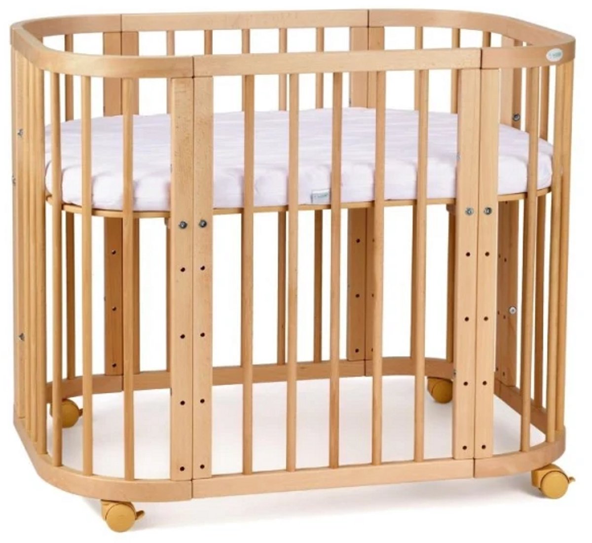 Multifunctioneel 5 in 1 Babybed / peuterbed incl. matras - Naturel