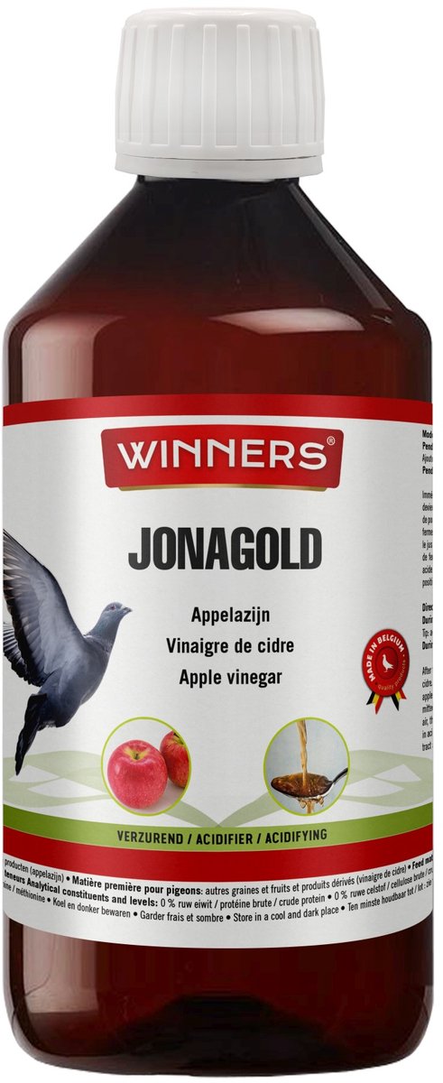 Belgian Winners Jonagold Appelazijn 1L - supplement voor duiven - organisch zuur met een profylactische werking