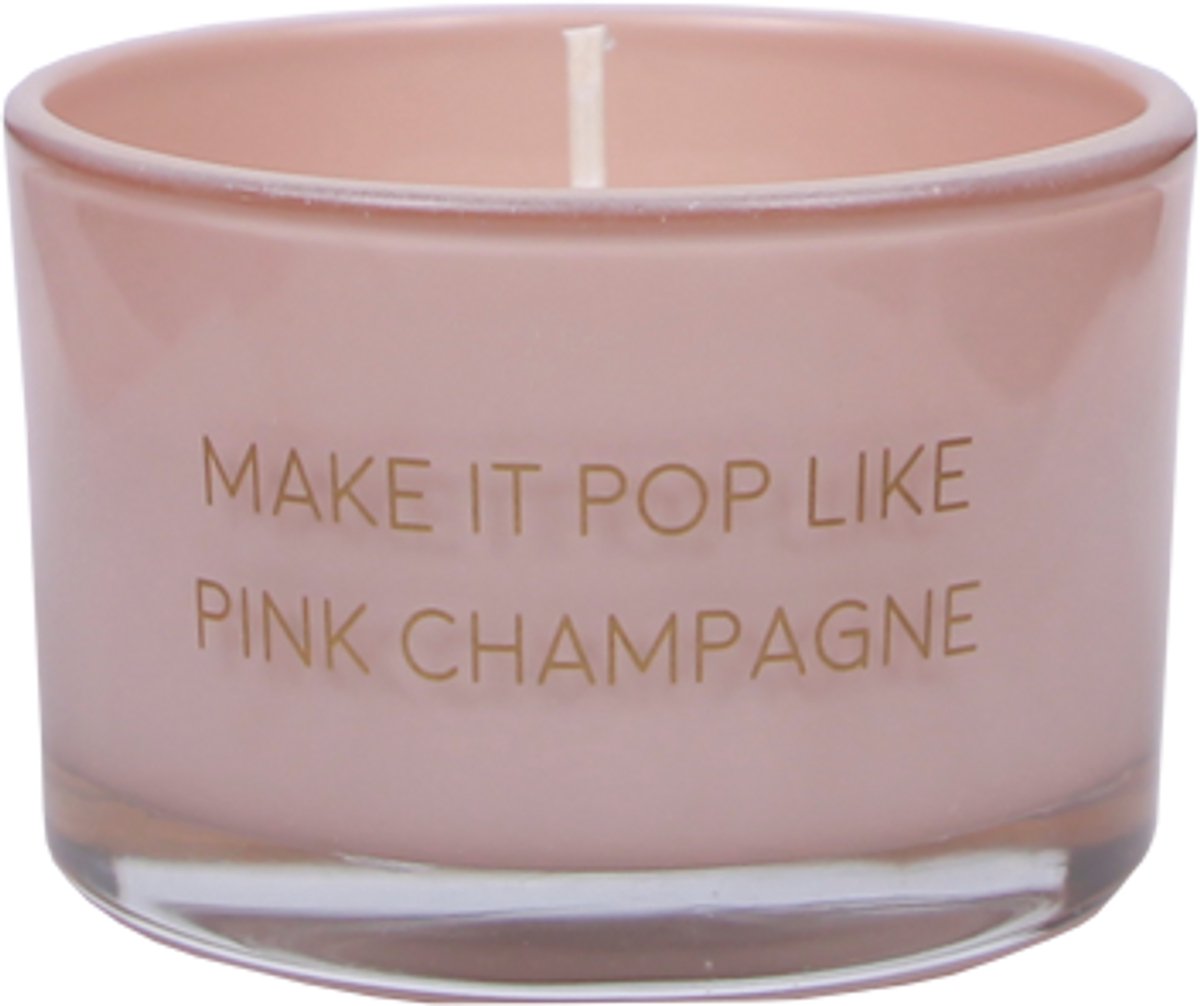 MY FLAME - Sojakaars met waxfiguurtje - MAKE IT POP LIKE PINK CHAMPAGNE - Green Tea Time - Branduren: 25u