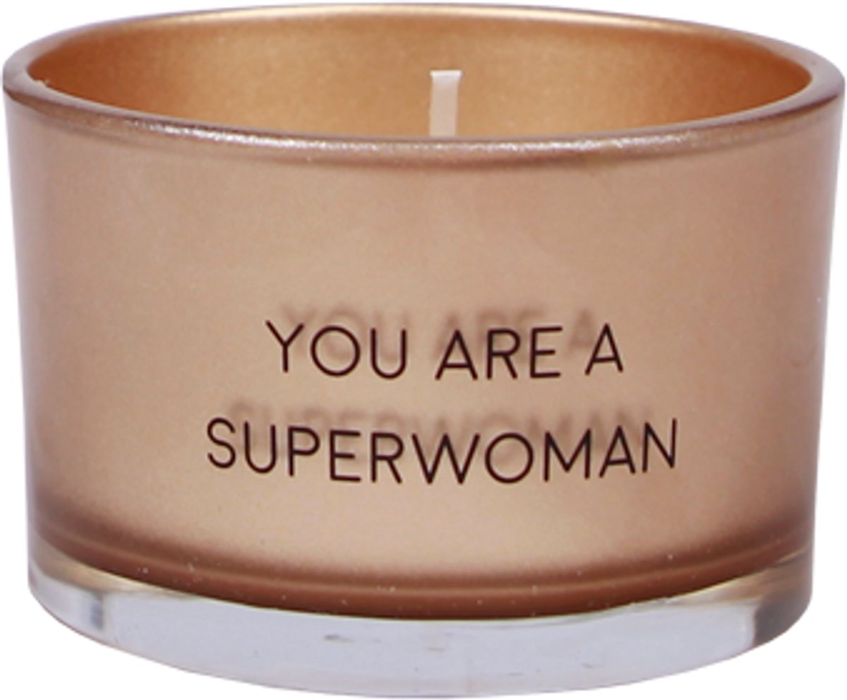My Flame Lifestyle MY FLAME - Sojakaars met waxfiguurtje - YOU ARE A SUPERWOMAN - Silky Tonka - Branduren: 25u Aquablauw