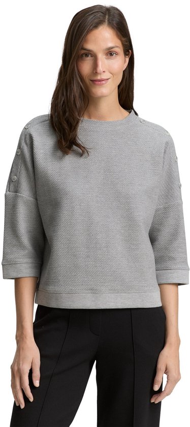 TOM TAILOR Sweater Femme Col V - Pull Confortable Regular Fit