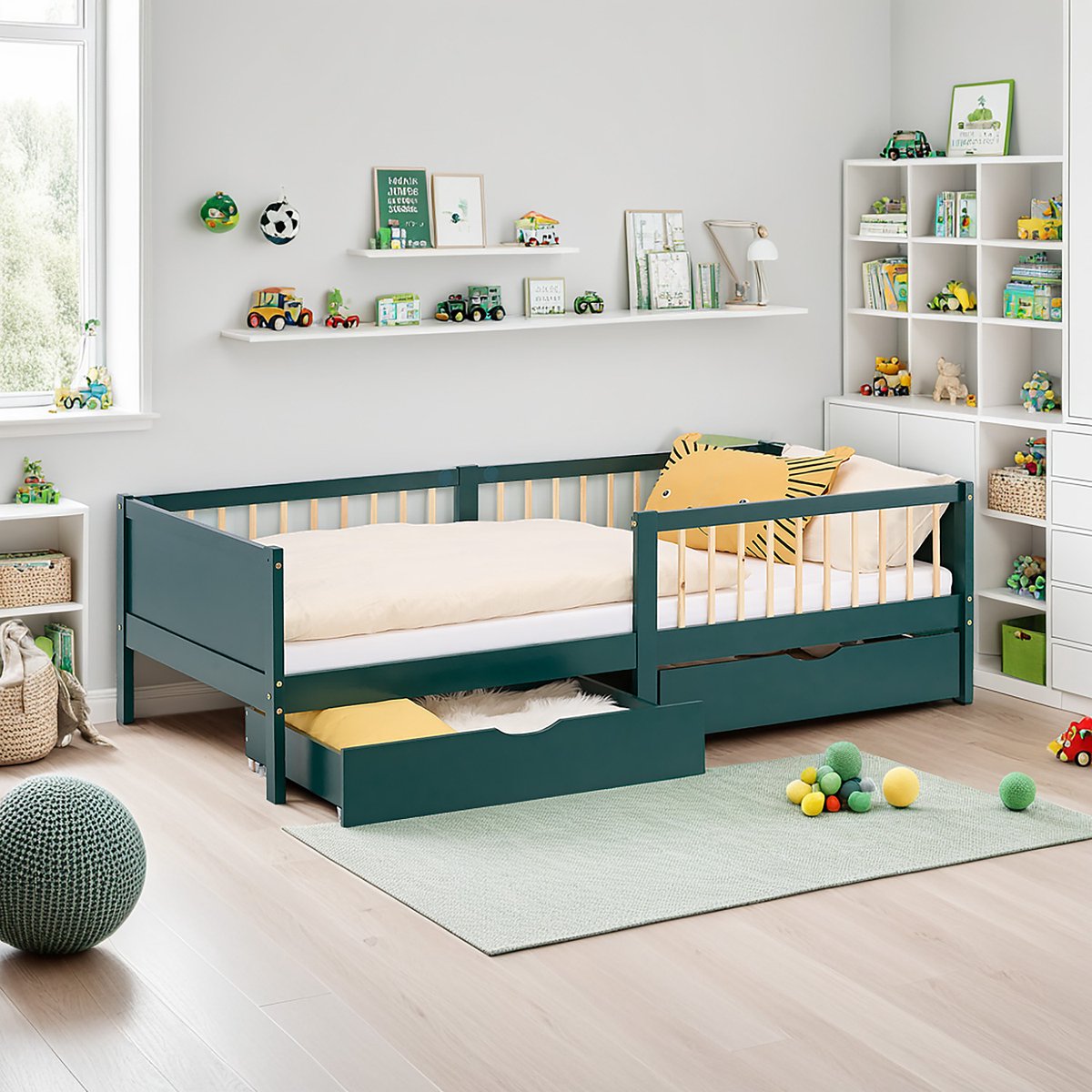 Homestyle4u Homestyle4u Kinderbed 90x200 Houten Bed - afbeelding 5