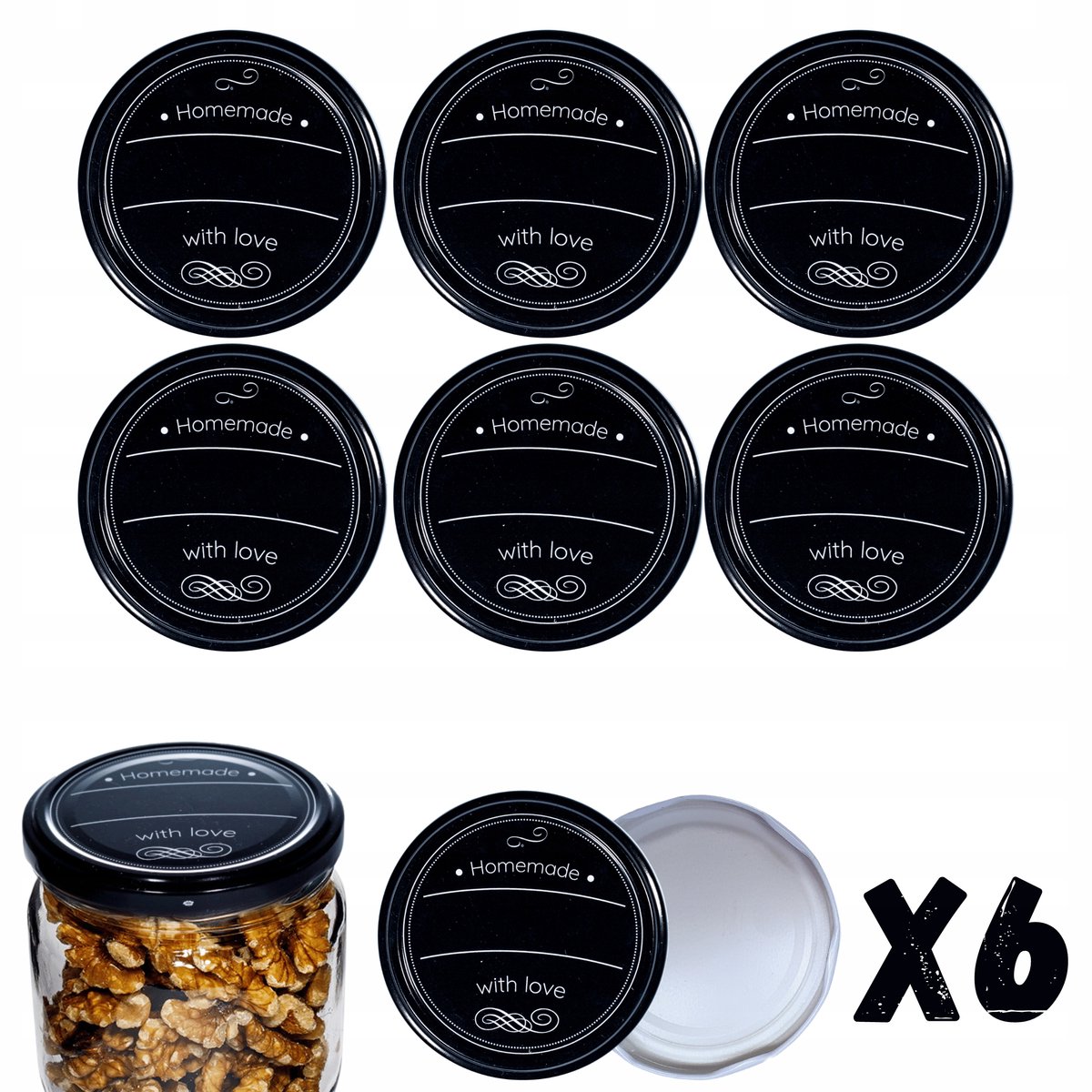 Twist-off Deksel 82mm 6 Stuks - Ideale Afdichting voor Potten
