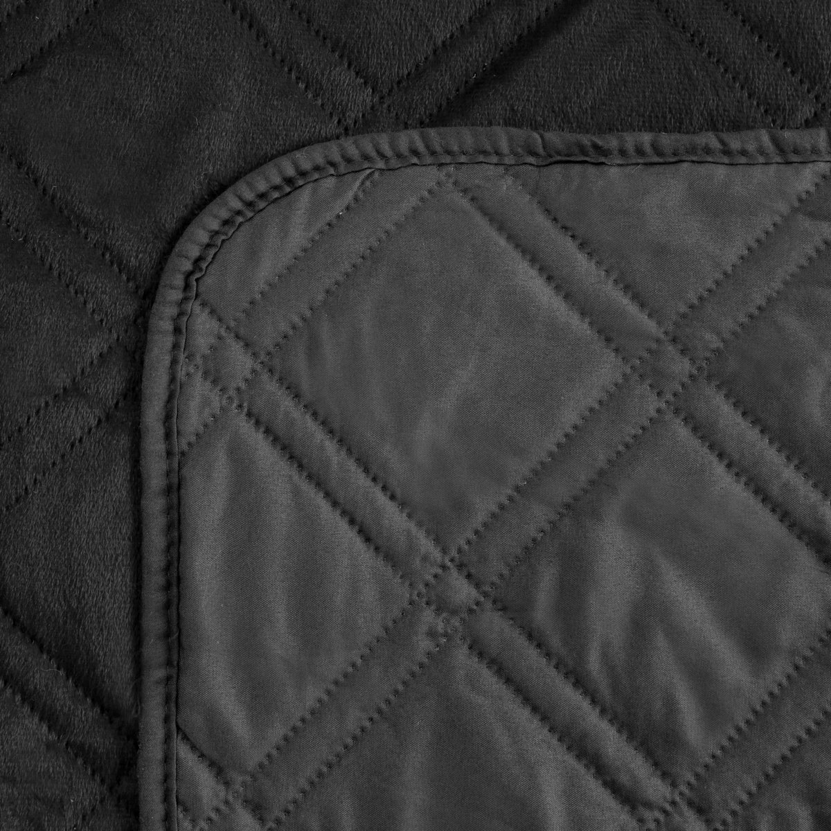 LUIZ 8 zwarte wattenaarde pluche sprei 220x240 cm