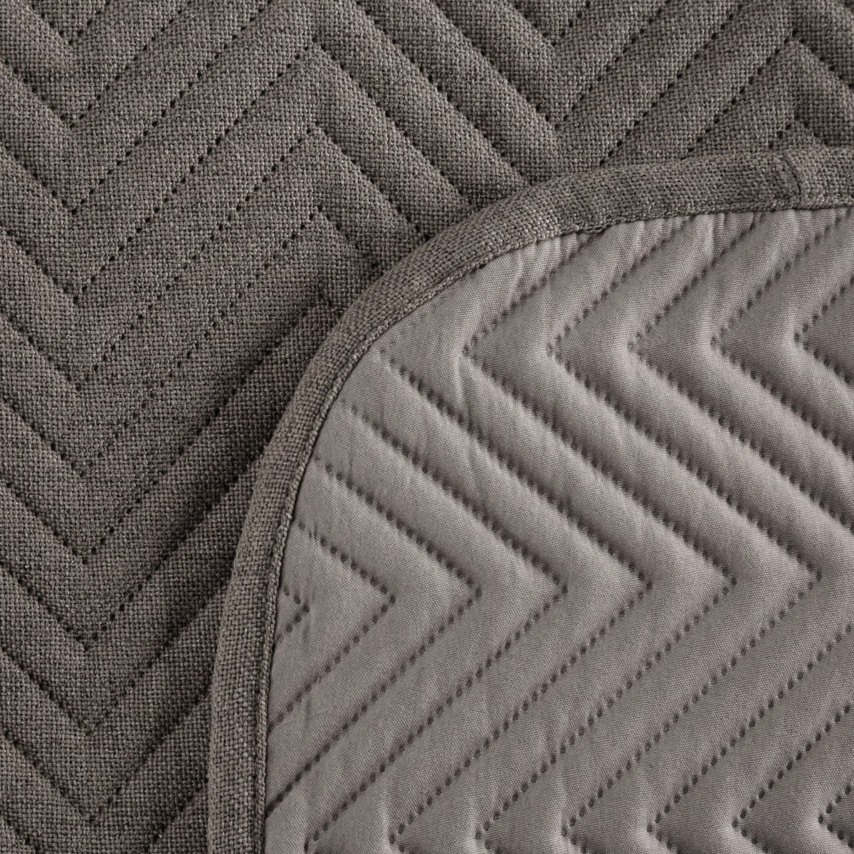 Decoratieve sprei 200x220cm - Gekreukeld Linnenlook - Grijs