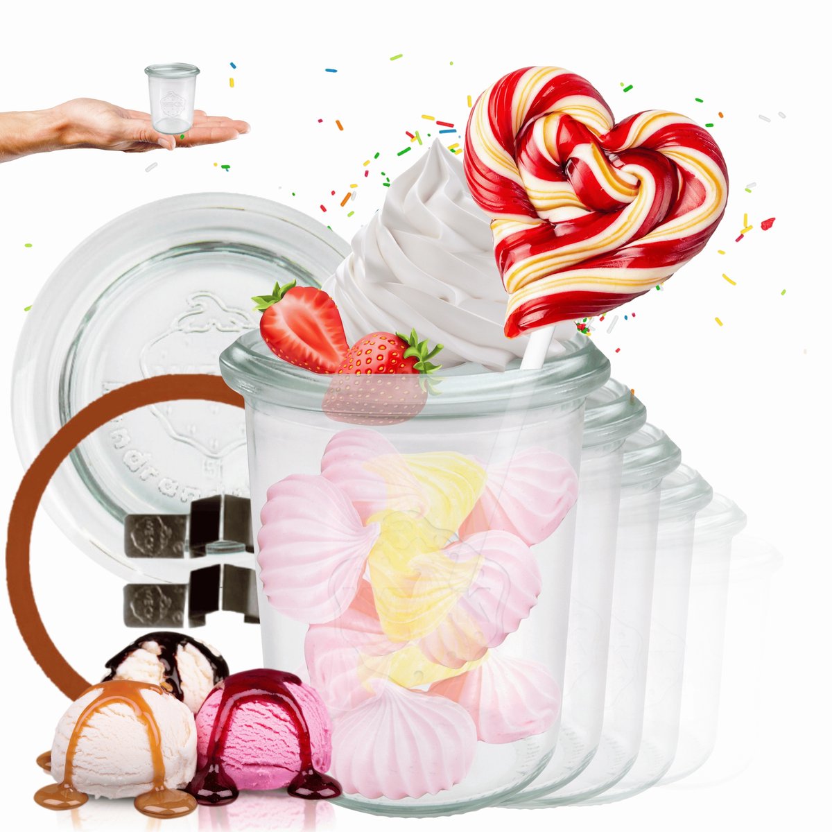Weck Glazen Potten 160ml - 6 Stuks voor Conserveren en Bewaren